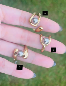 Two Tone Cuff Ring