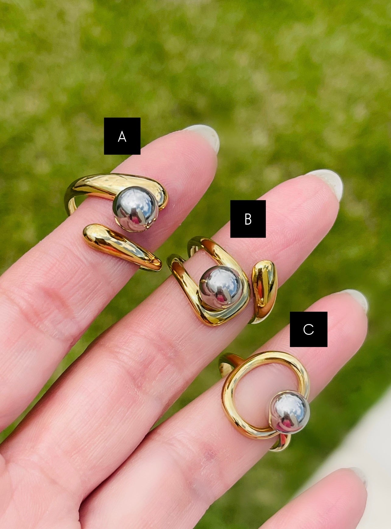 Two Tone • Ball Cuff Ring