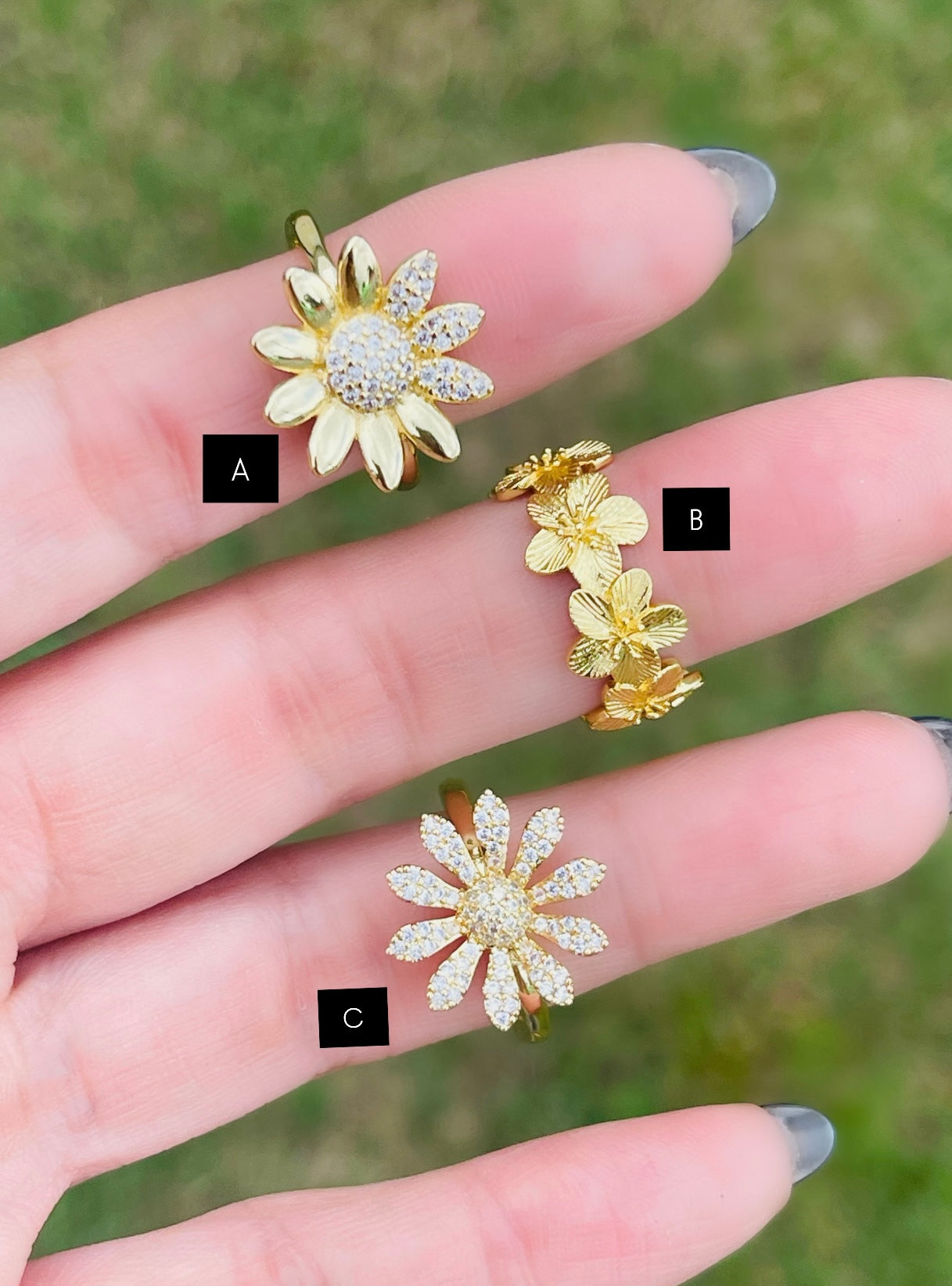 Golden Flower Ring