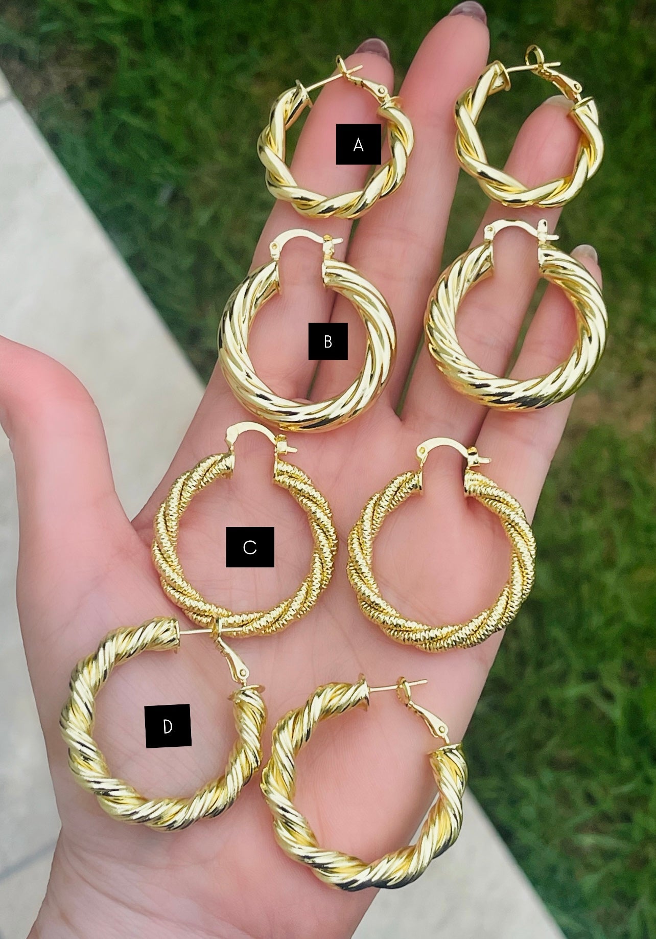 Golden Hoop Earring