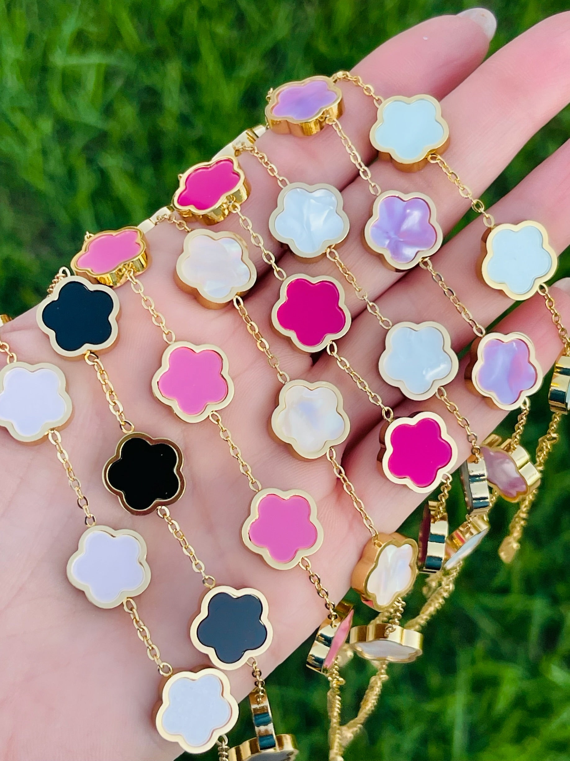 SS Flower Bracelets