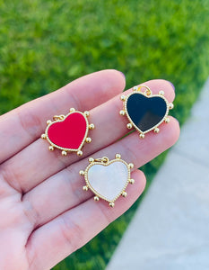 Dots Heart Charms