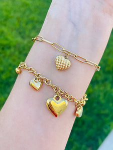 SS Heart Bracelets