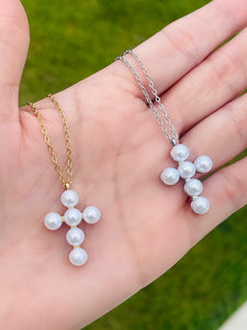 Pearl Cross Chain