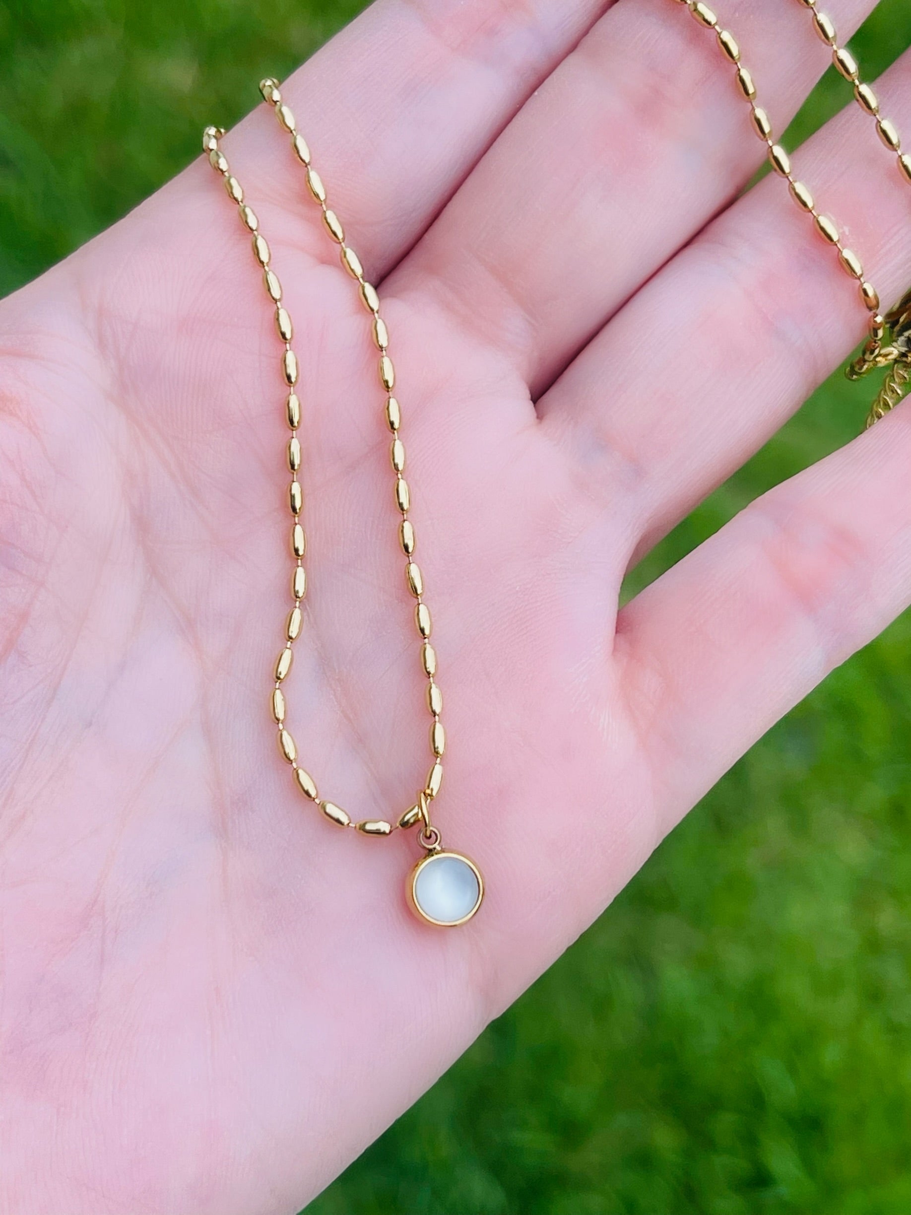 Flat Round Crystal Chain