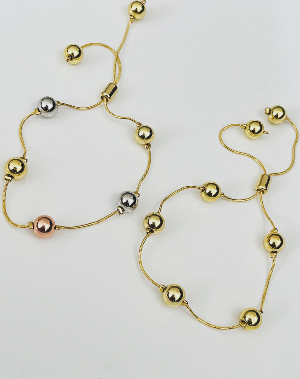 Three Tone or Gold Adjustable Bracelets