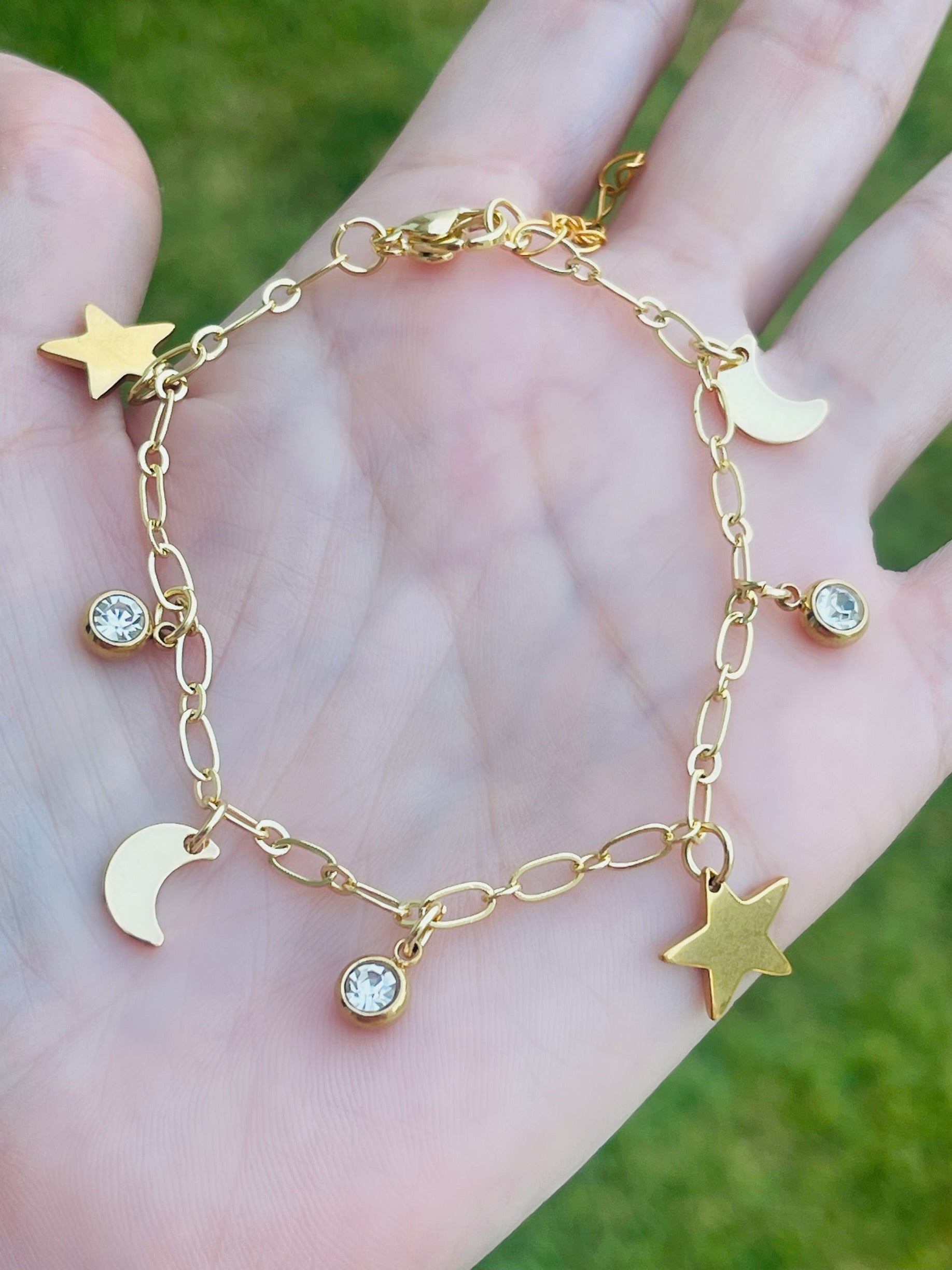 SS Bright Moon Star Bracelets