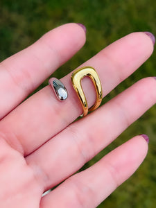 Two Tone Cuff Ring