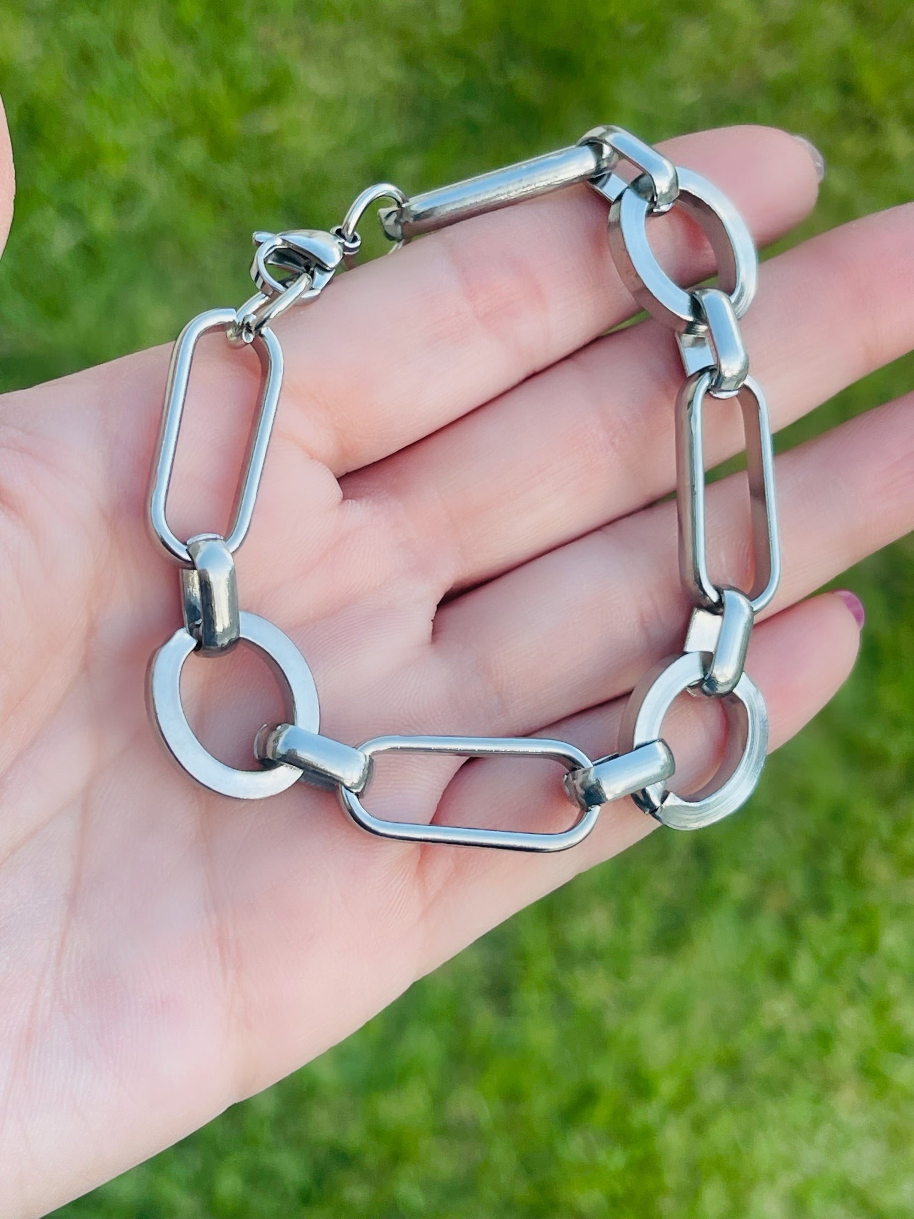 SS Big Oval Bracelets