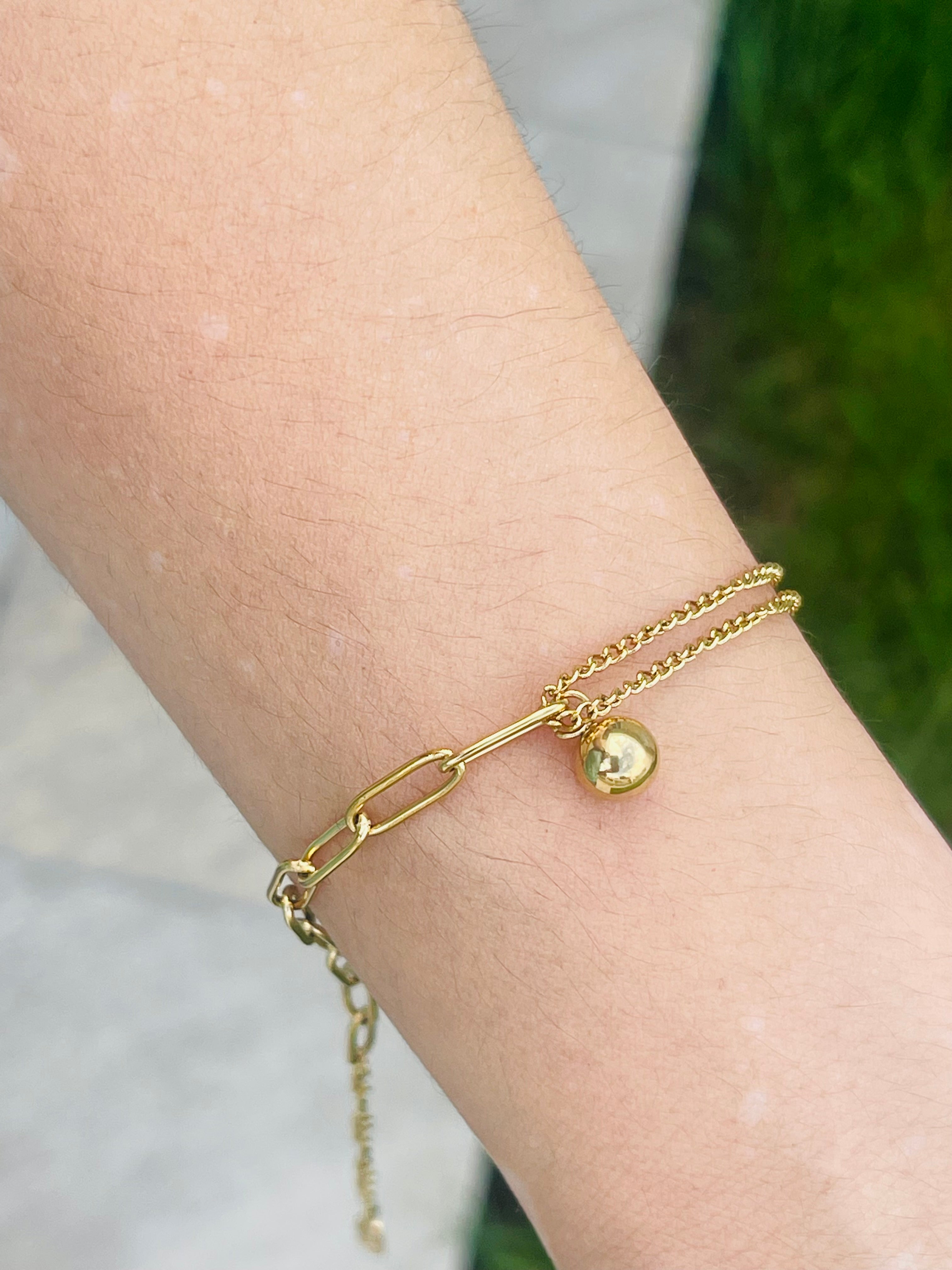 Ball Double Chain Bracelet