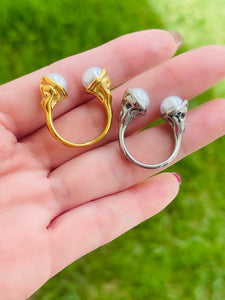 SS Double Pearl Ring