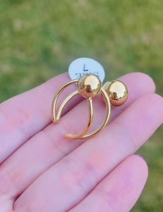 SS Double Ball Ring (size 7)