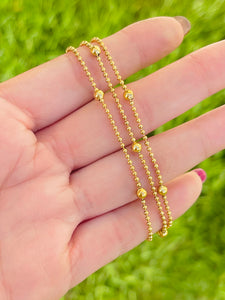 Ball • Triple Chain Bracelets