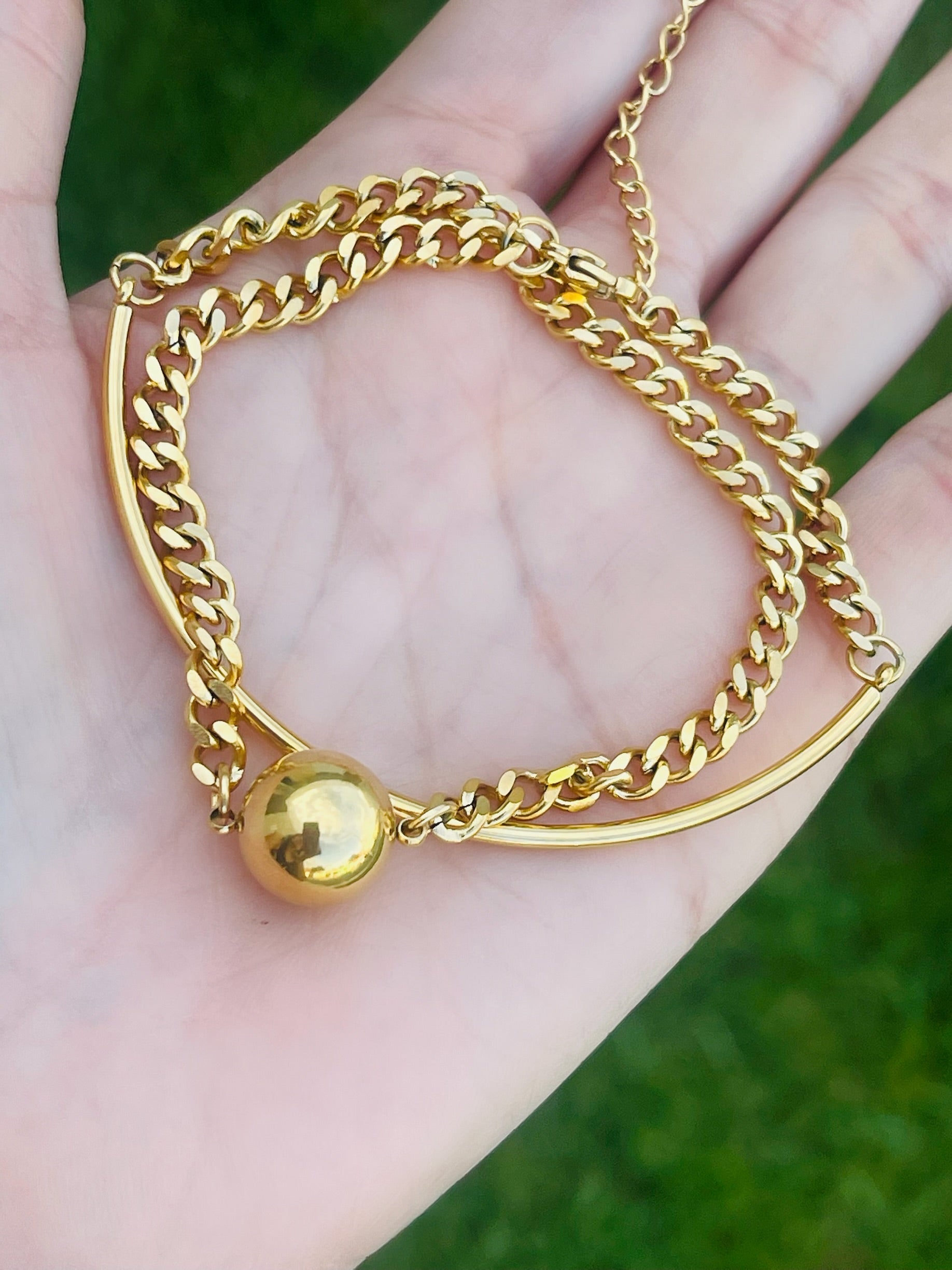 SS Ball Double Bracelets