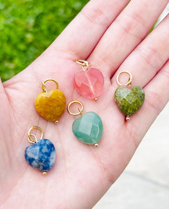 Heart Stone Charms