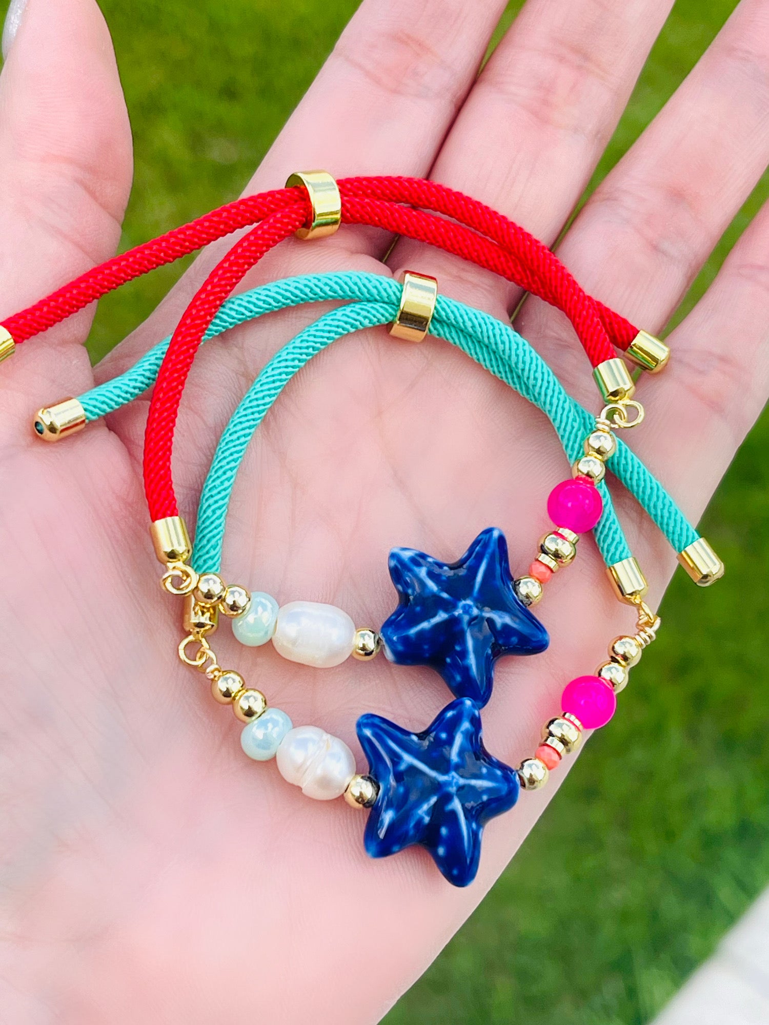 Blue Star Adjustable Bracelets