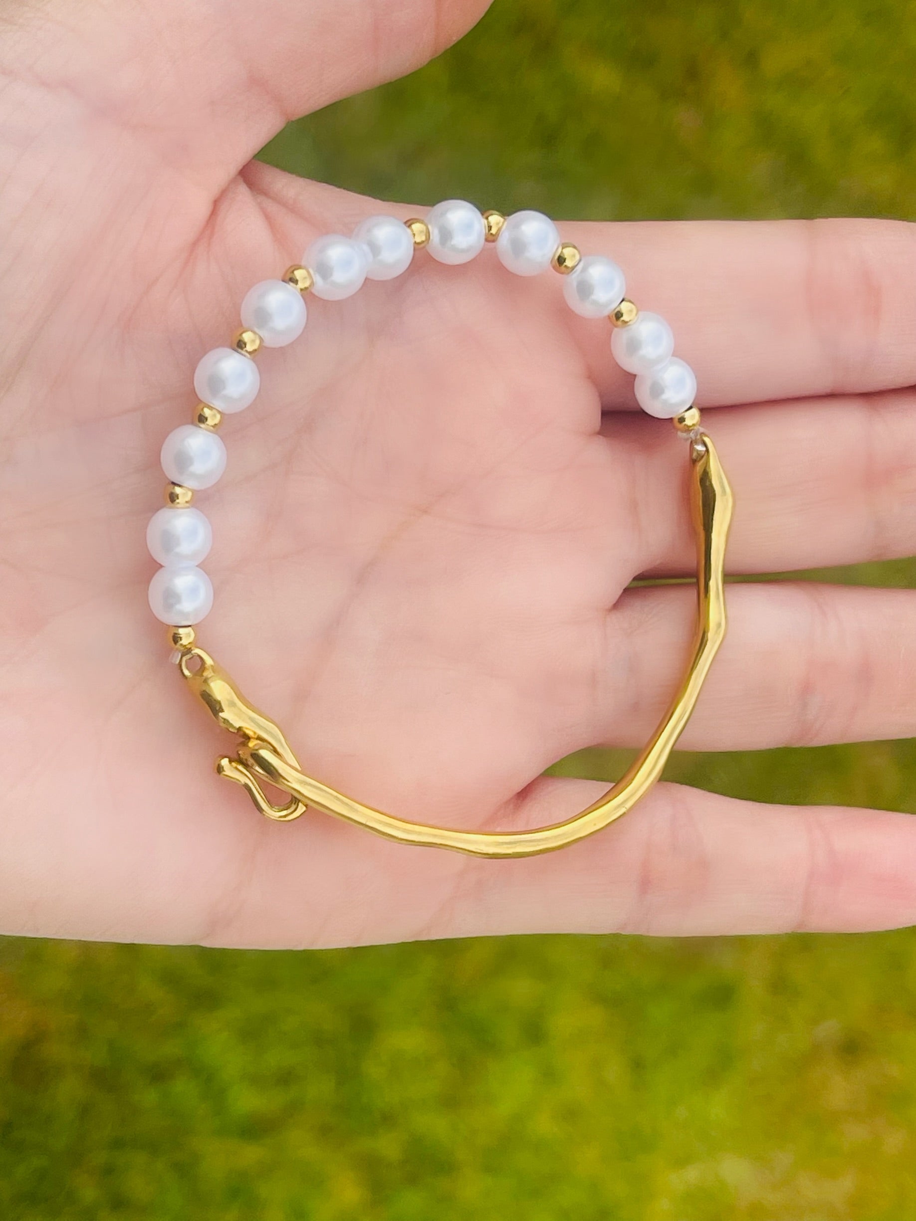 Pearl and Bangle Bracelets
