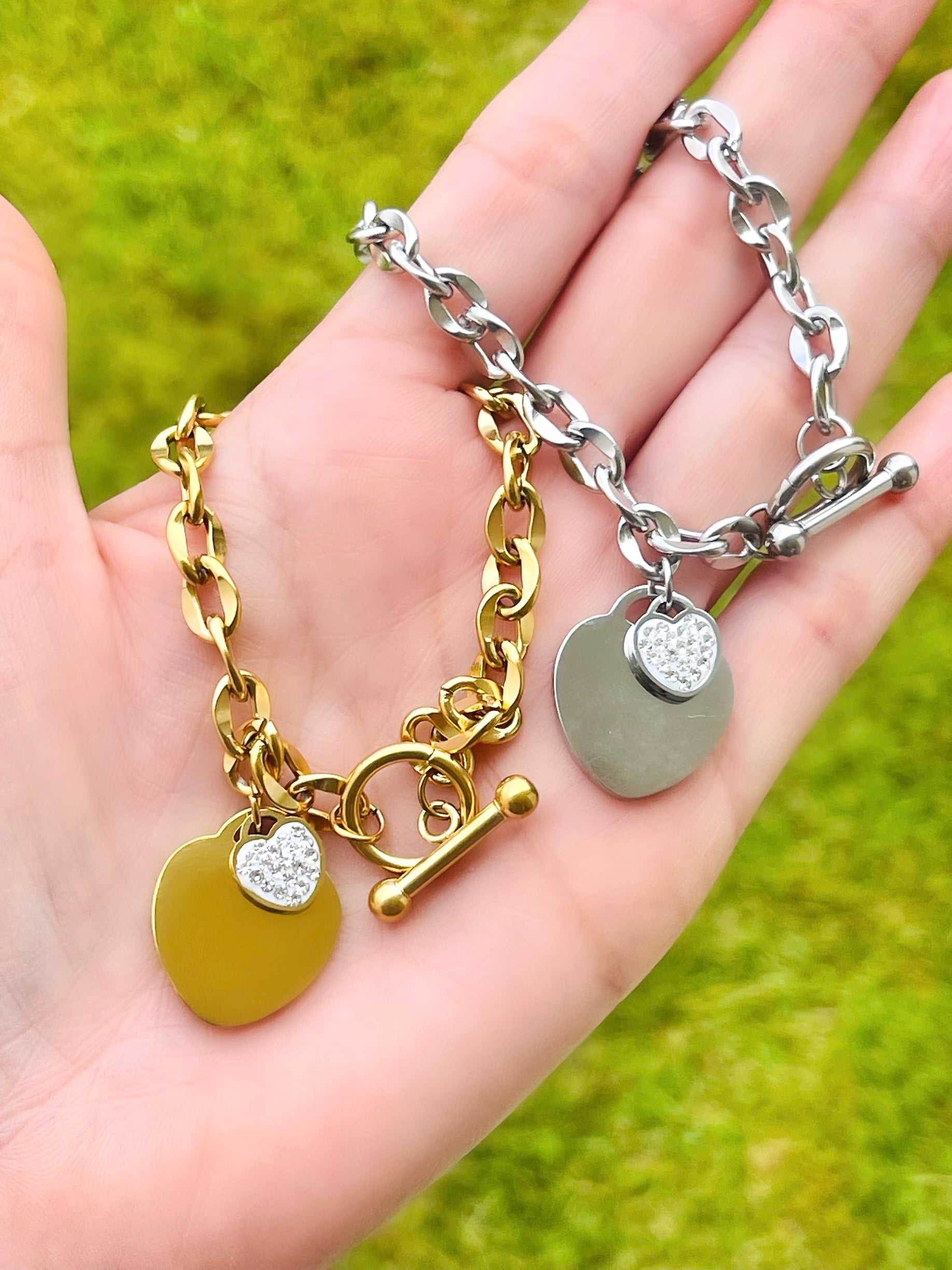 SS Heart Bracelets