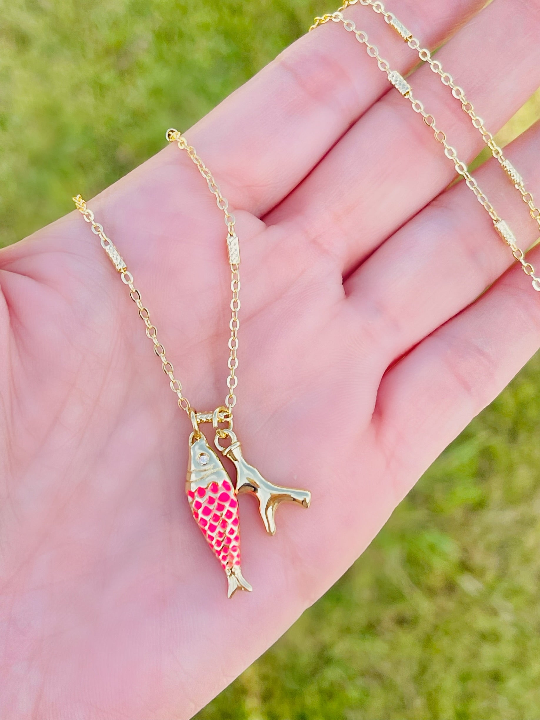 Pink Fish Chain