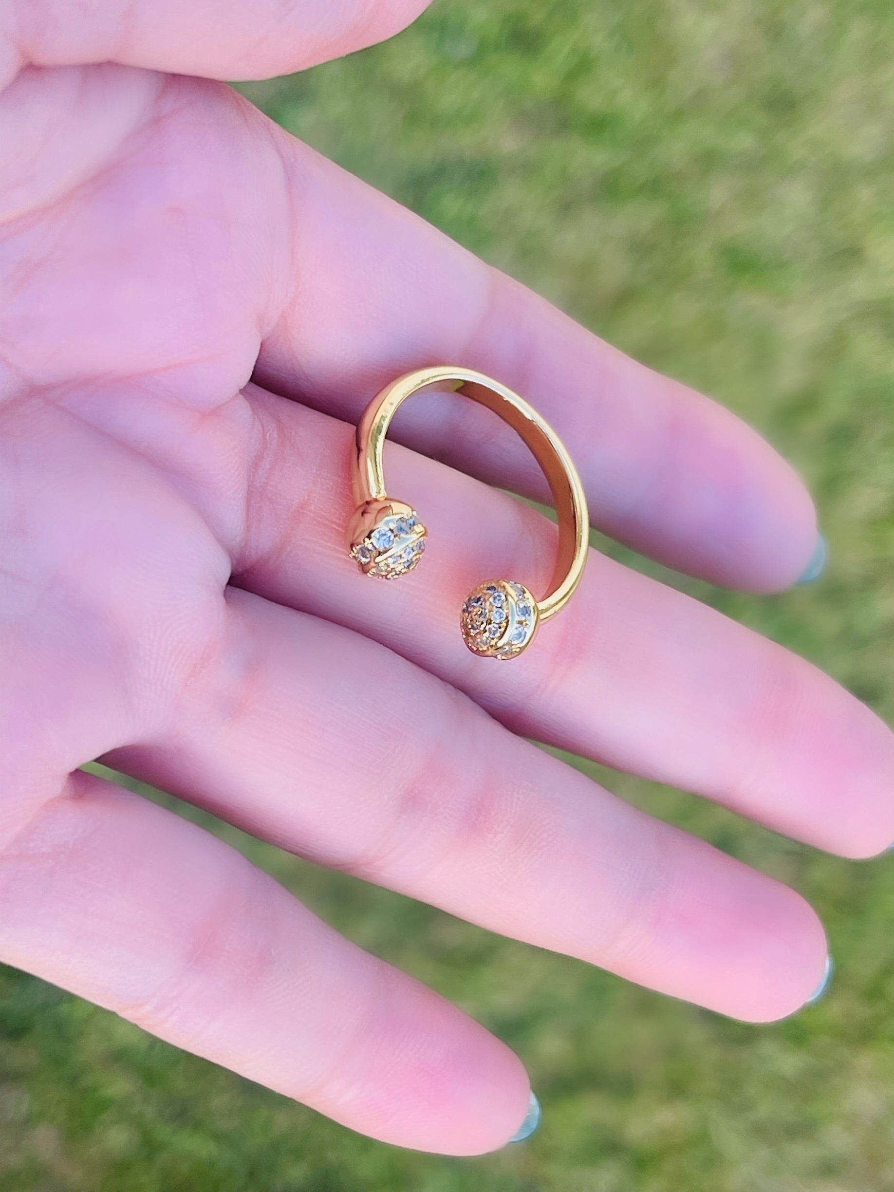 Double Bright Ball Ring