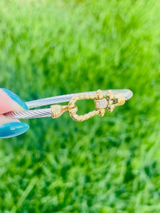 SS Two Tone Hook Bangle