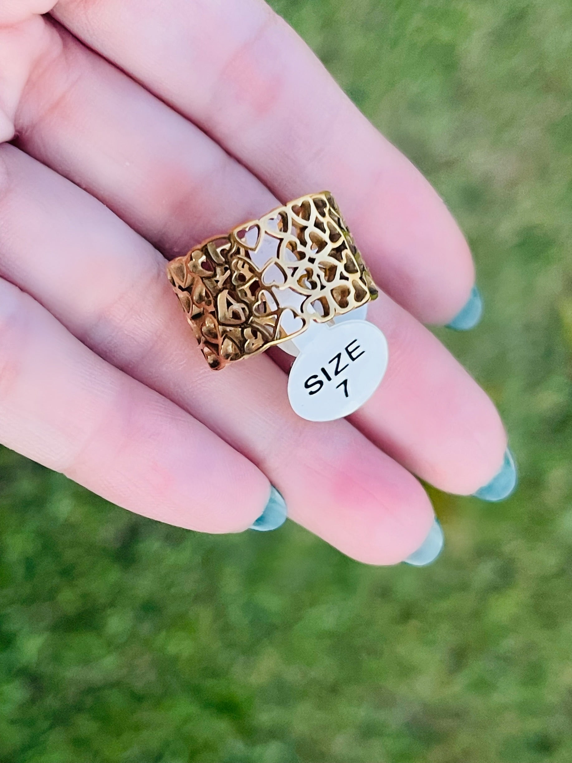 SS Heart Band (Only size 7)