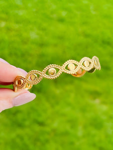 Gold Eye Bangle
