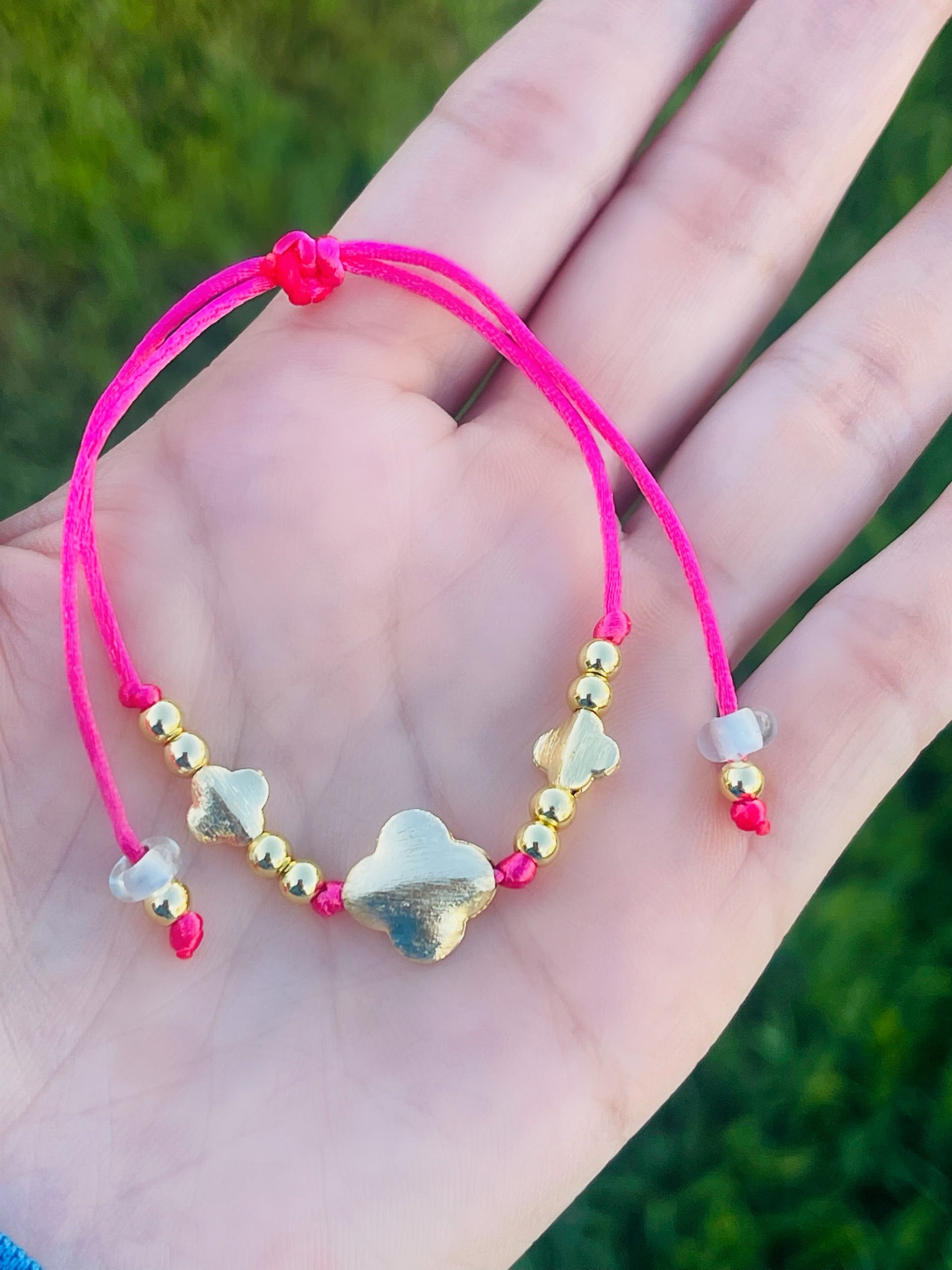 Golden Clover Adjustable Bracelets