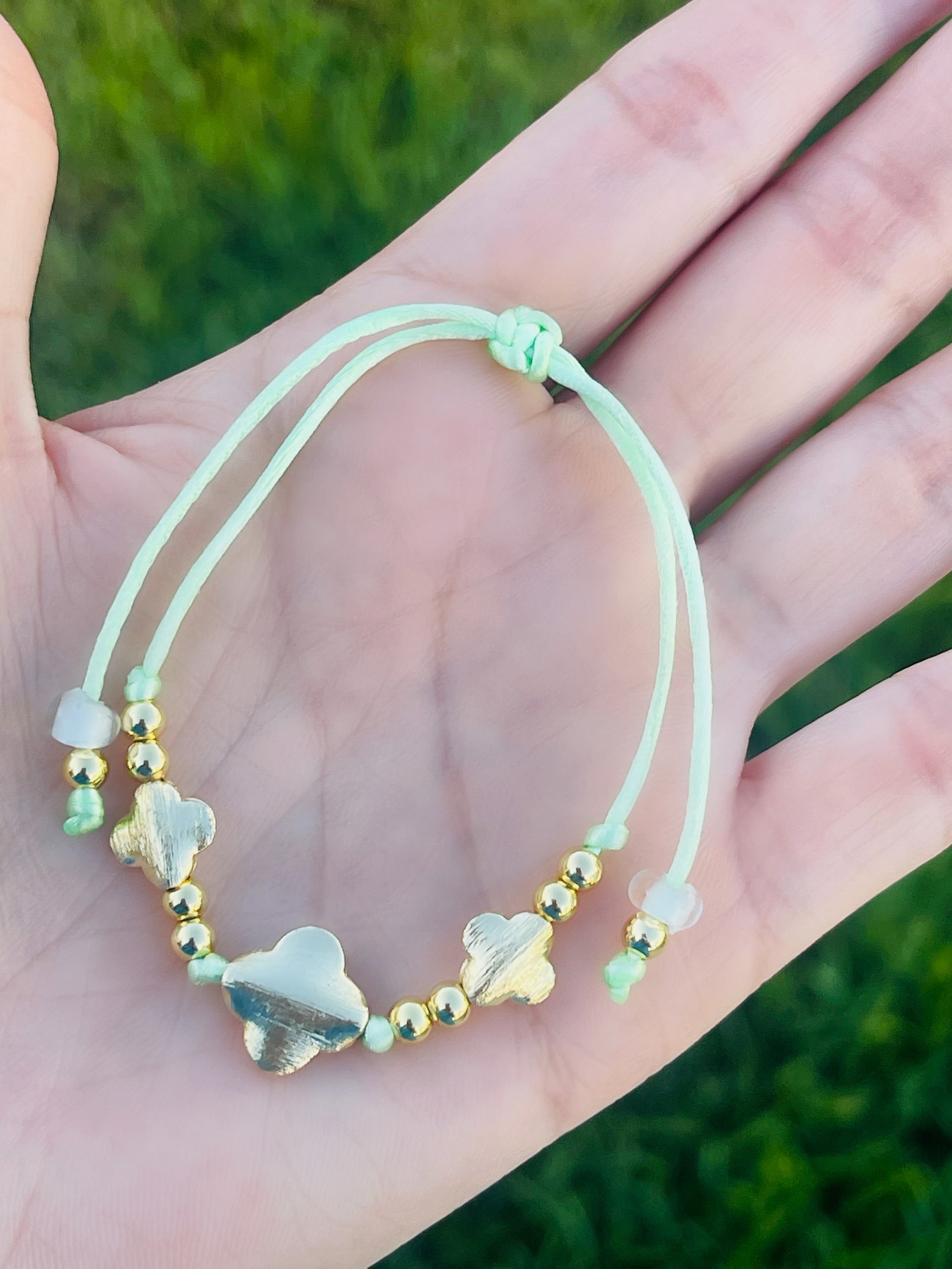 Golden Clover Adjustable Bracelets