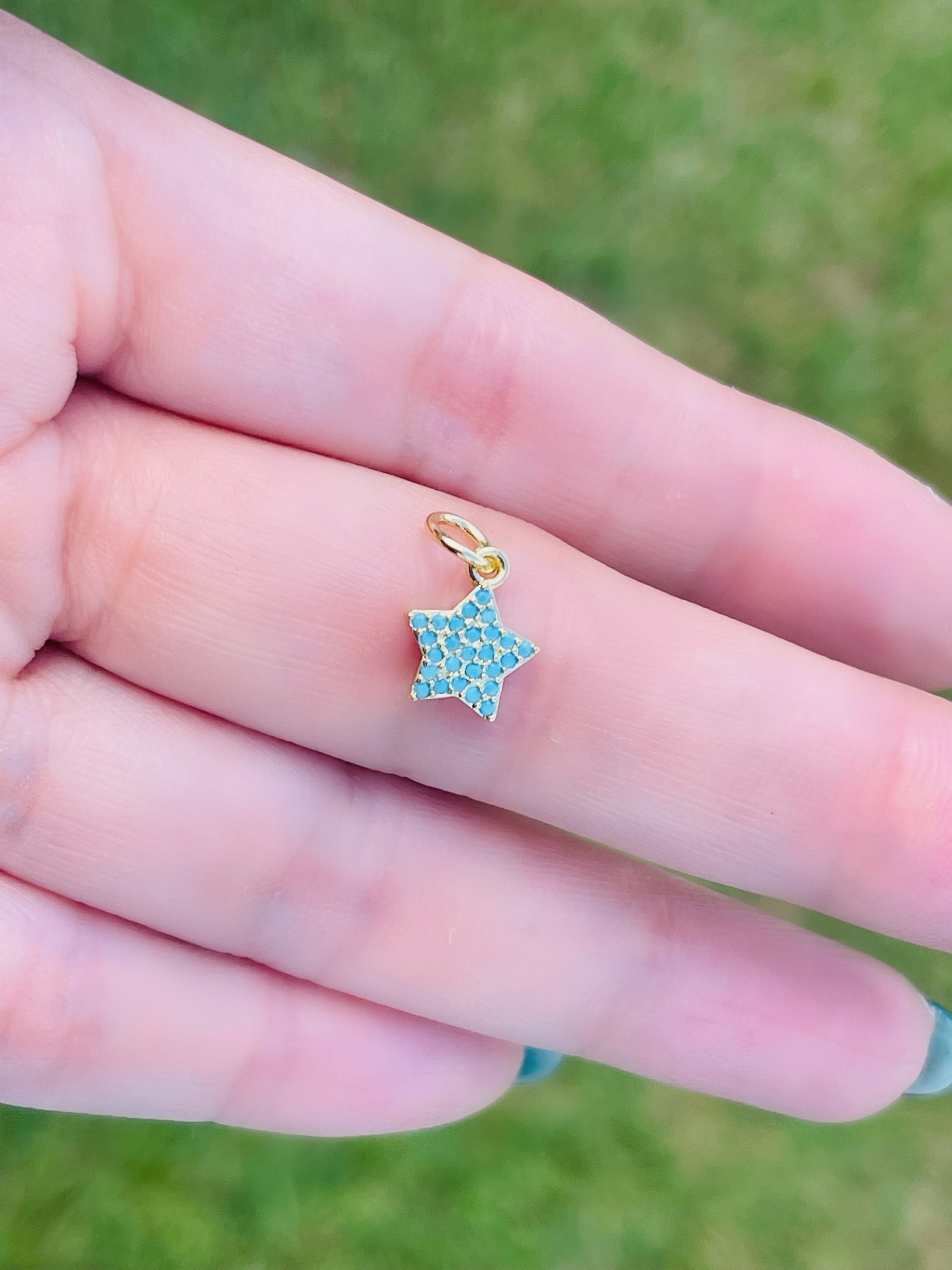 Turquoise Star Charm
