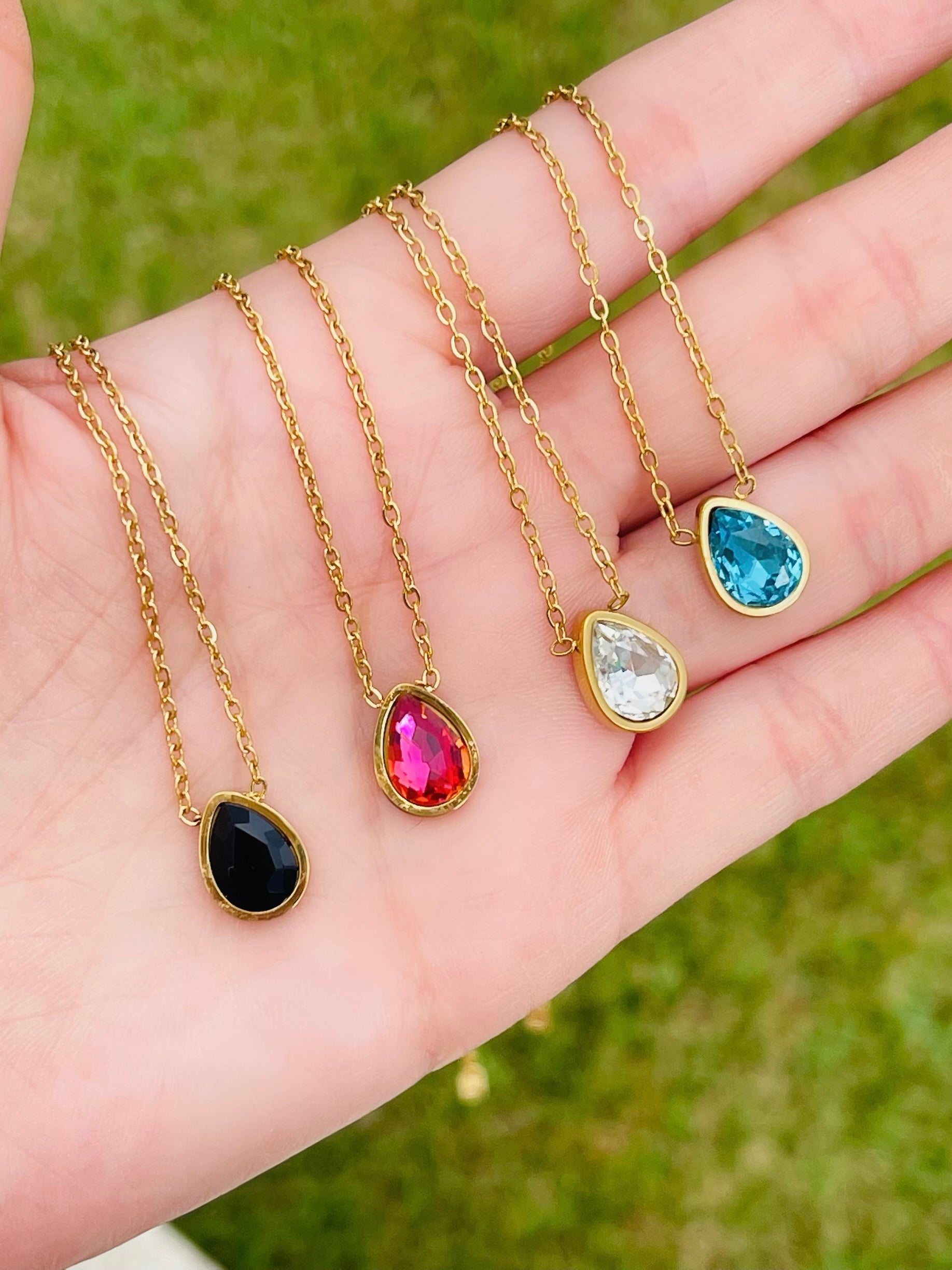 SS Crystal Drop Chain