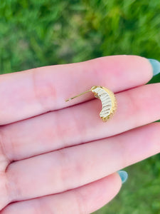 SS Textured Stud Earring
