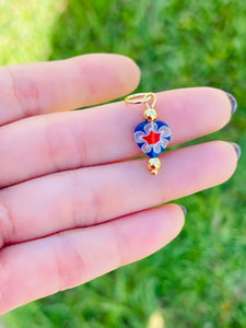 Millefiori Heart Charms