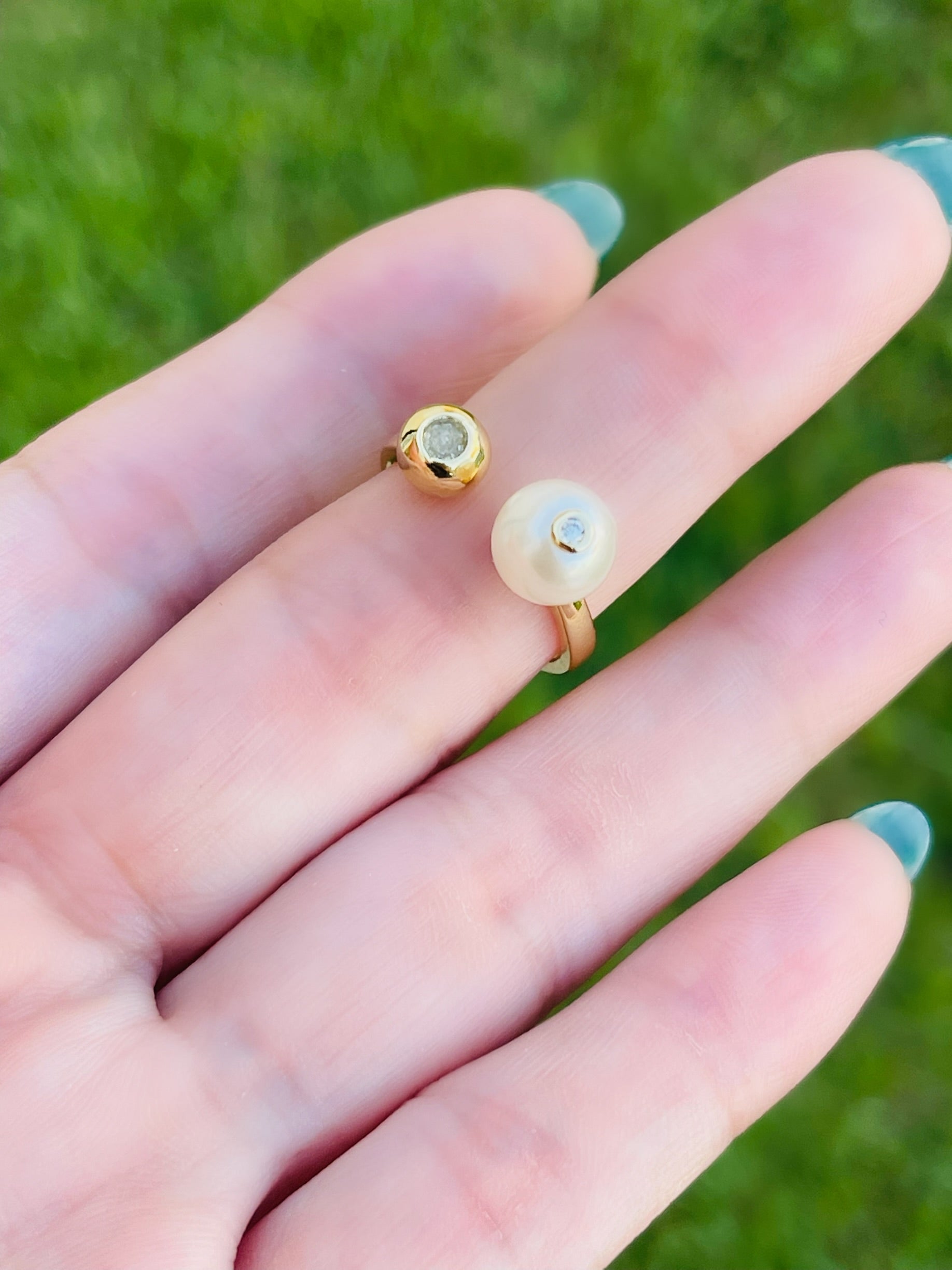 Ball & Pearl Ring