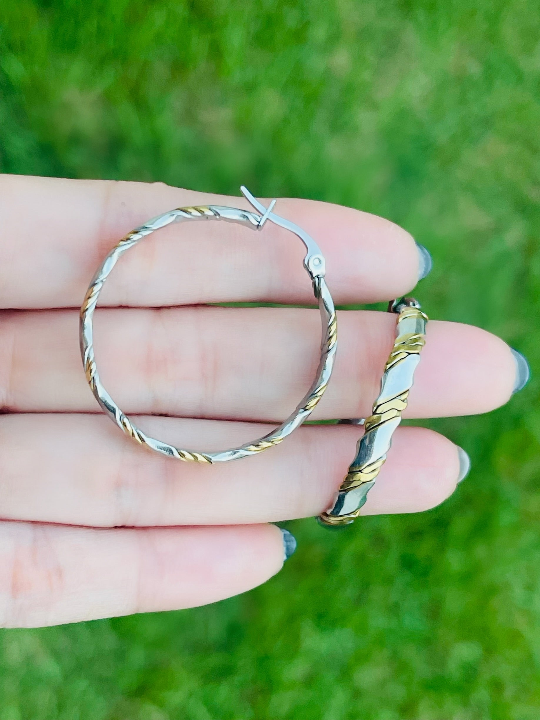 SS Two Tone Hoop