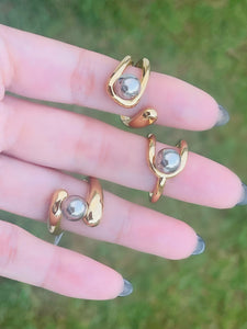 Two Tone Cuff Ring