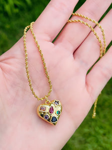Multicolor Heart Chain