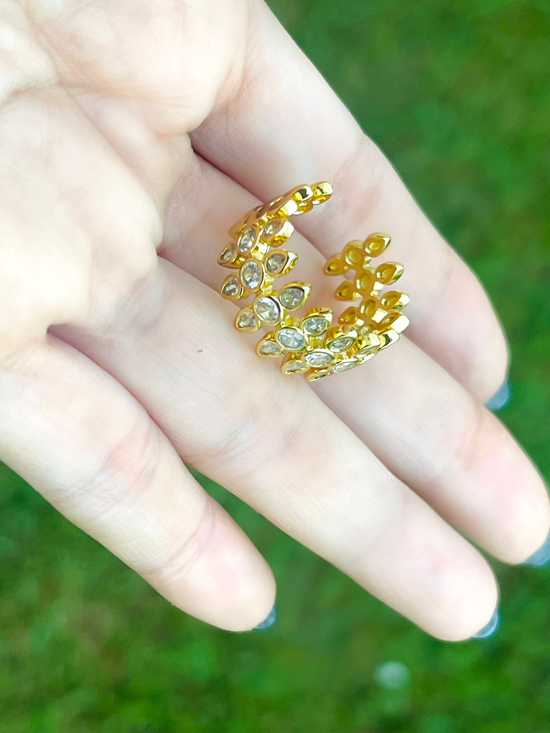 SS Zirconia Cuff Ring