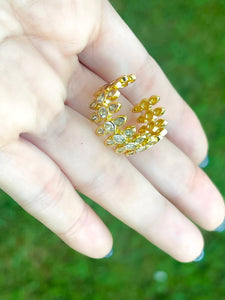 SS Zirconia Cuff Ring
