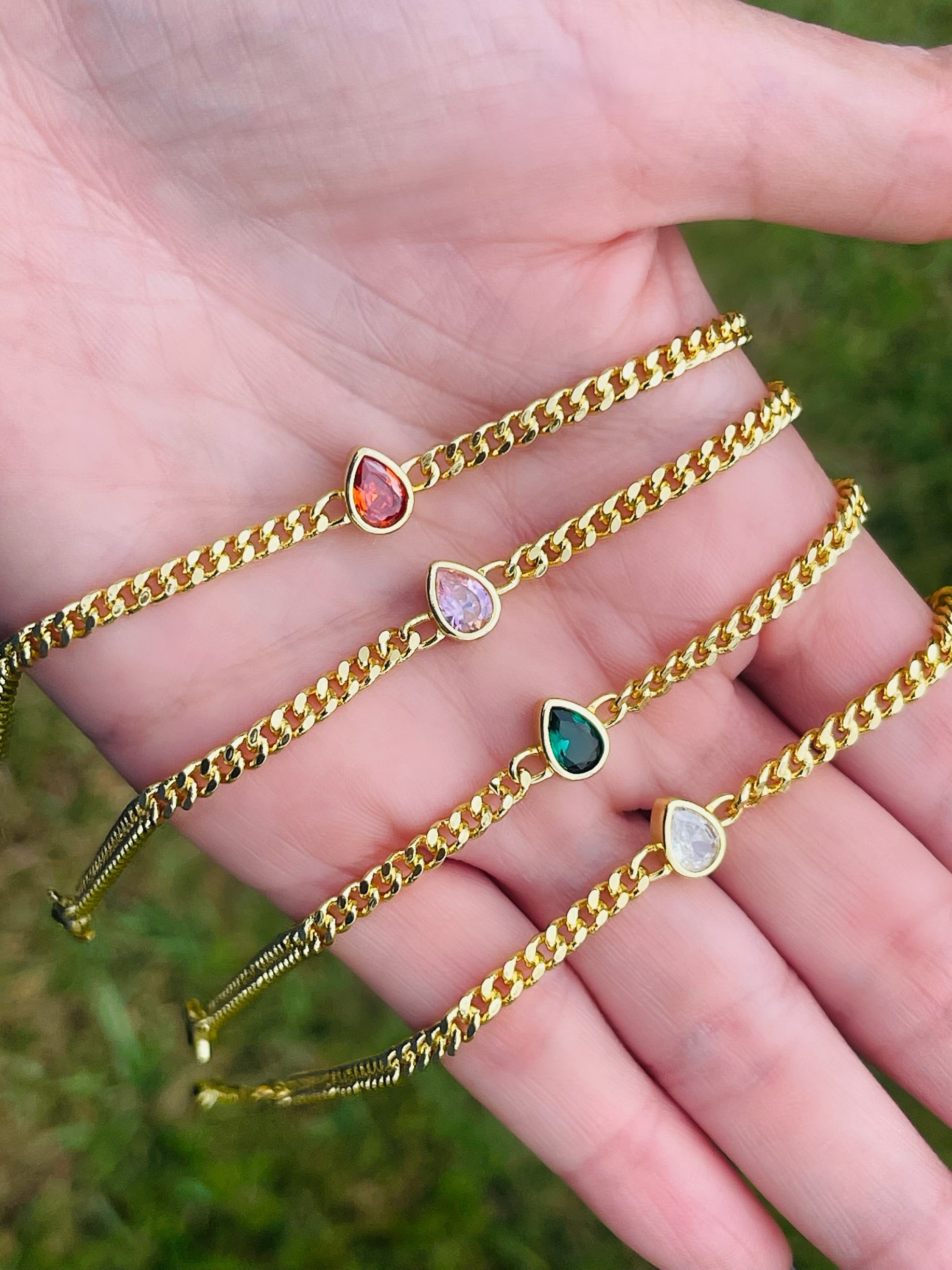 Crystal Drop Bracelets