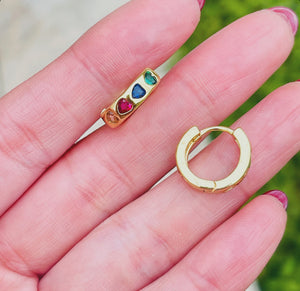 Multicolor Heart Hoop