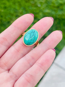 Oval Turquoise Ring