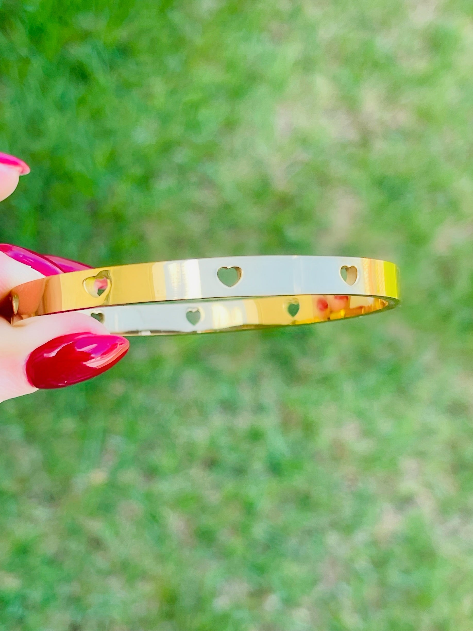 SS Heart Bangle