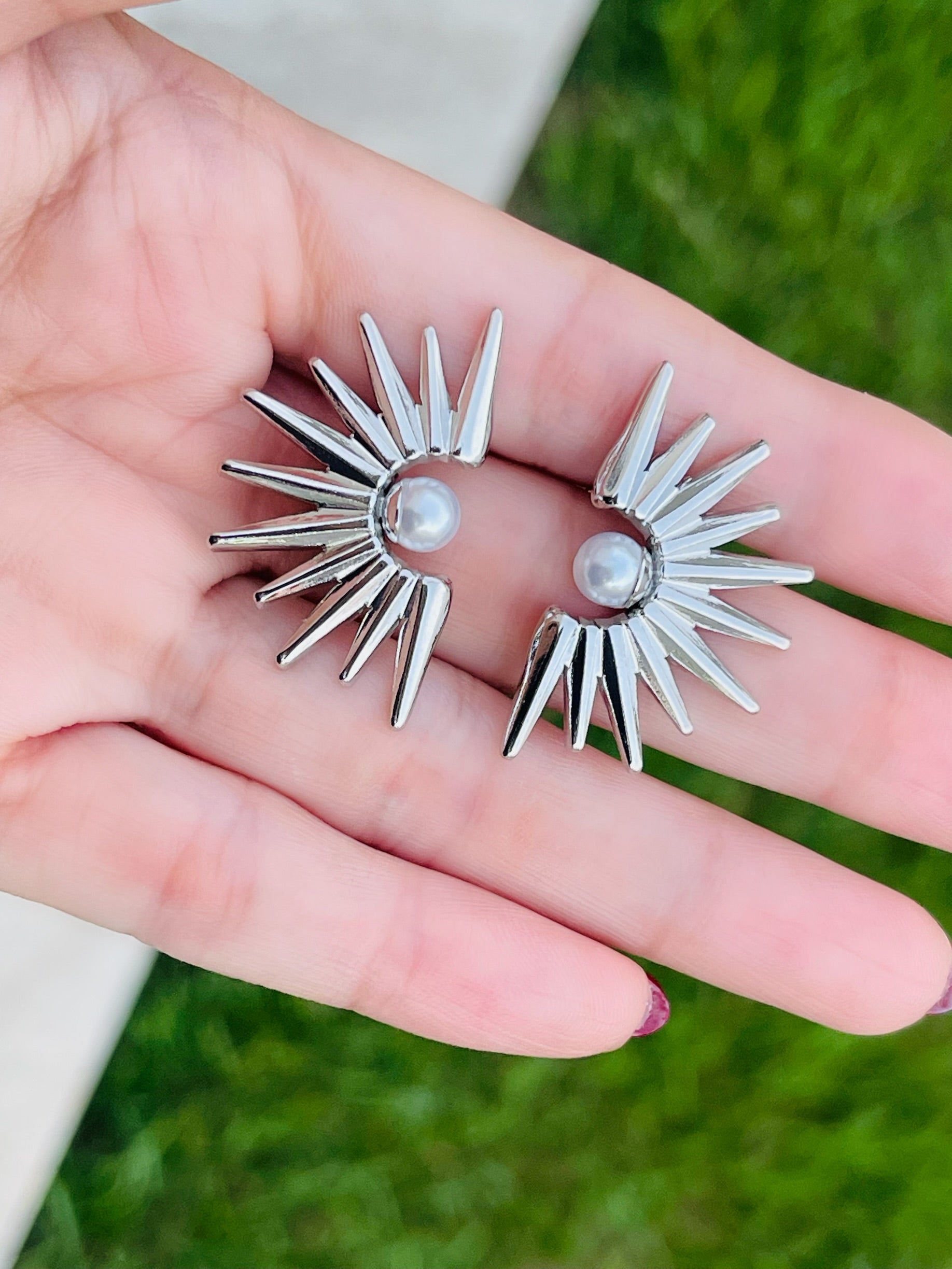 SS Pearl Sun Earring