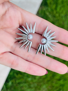 SS Pearl Sun Earring