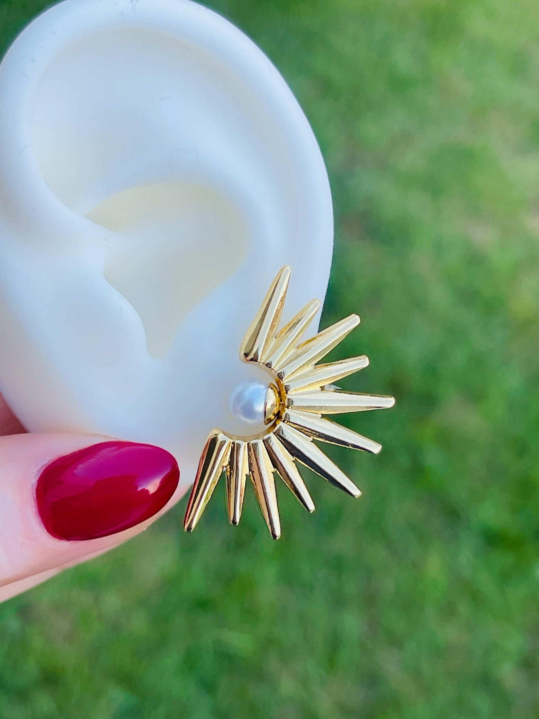 SS Pearl Sun Earring