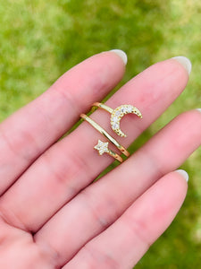 Bright Moon Star Ring