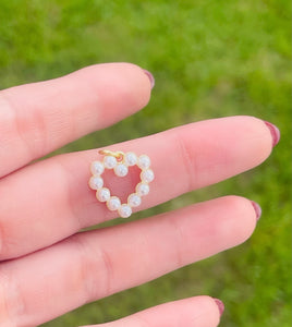 Pearl Heart Charm