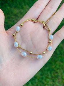 Pearl •SS Double Bracelets