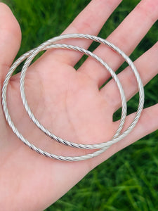 Textured Bangle (Medium) Set de 2